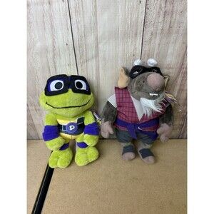 Teenage Mutant Ninja Turtles Mayhem Movie TMNT Set of 2 Plush - NEW w/tags - 8”